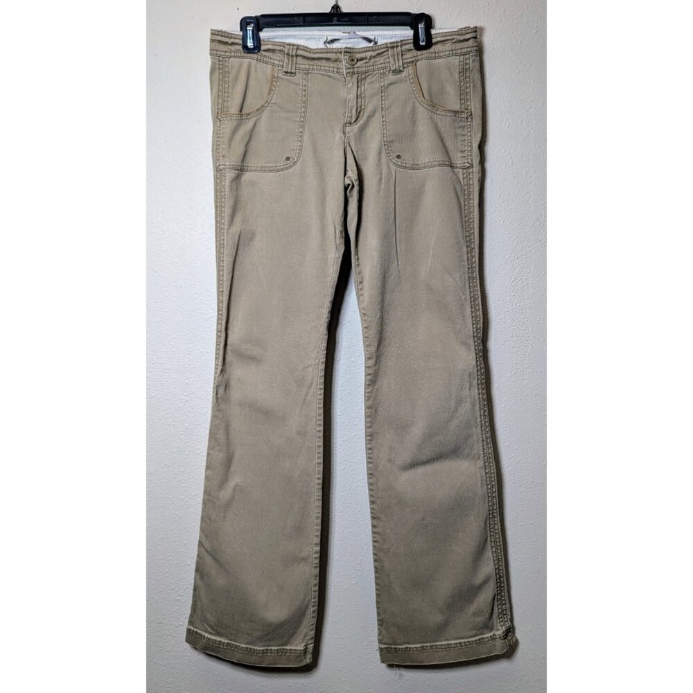 Womens Vintage Y2K Hollister Flare Pants‎ Low Rise Brown Tan Surf Skater Size 7L